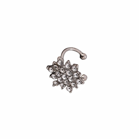 Elegante Sneeuwvlok Ear Cuff Geen Piercing Strass Clip On Oorbellen Voor Vrouwen Legering Kristal Minimalistische Sieraden Cadeau