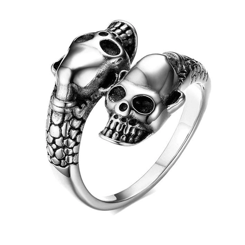 Vintage Men Chinese Dragon Adjustable Open Ring Silver Plated Alloy Animal Motif Gothic Punk Style Domineering Finger Jewelry