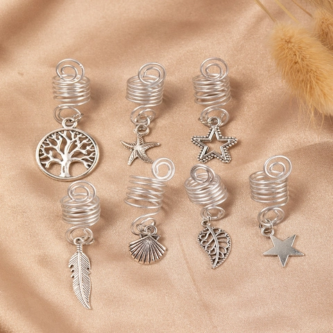 Dreadlock Jewelry Accessories Hair Coils Cuffs Tree Of Life Starfish Iron Hair Decorations For Women Boho Braid Jewelry