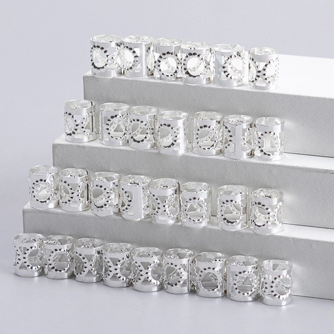Vintage Hohl Metall Dreadlock Haarringe Legierung Geometrische Kreuz Flechtclips Für Frauen Styling Zubehör Gold Silber Flechtdekorationen