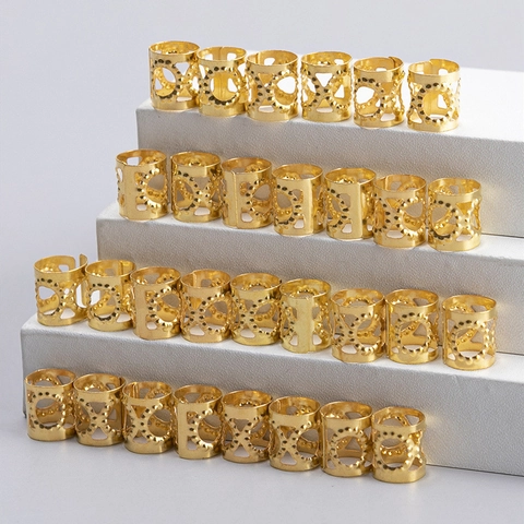 Vintage Hohl Metall Dreadlock Haarringe Legierung Geometrische Kreuz Flechtclips Für Frauen Styling Zubehör Gold Silber Flechtdekorationen