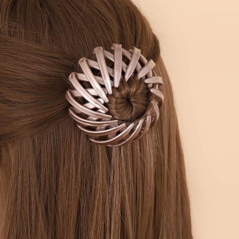 Fashion Bird Nest Expandable Hair Ring For Women Minimalist Resin Retractable Ponytail Holder Bun Maker Hair Claw Clip Accessory