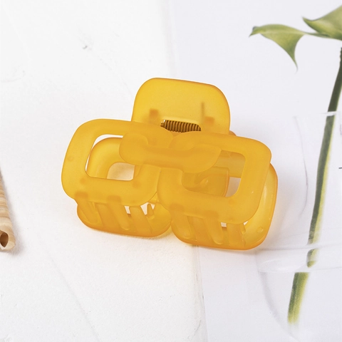 Pinza per Capelli Quadrata Opaca con Griglia Forata per Donna Grande Fermaglio Geometrico in Resina Accessorio per Capelli Elegante