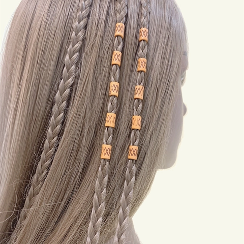 Πλαστικές Χάντρες Μαλλιών για Dreadlocks Με Εργαλείο Χάντρας Μοτίβο Καρδιά Καρό Κοσμήματα Πλεξούδας για Γυναίκες Κορίτσια Αξεσουάρ
