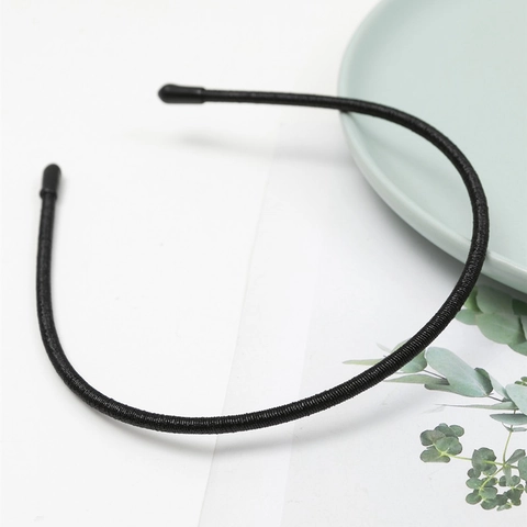Slim Candy Color Headband For Women Kids Simple Anti-Slip Resin Hair Band Glossy Thread Wrapped Hair Hoop Accessory