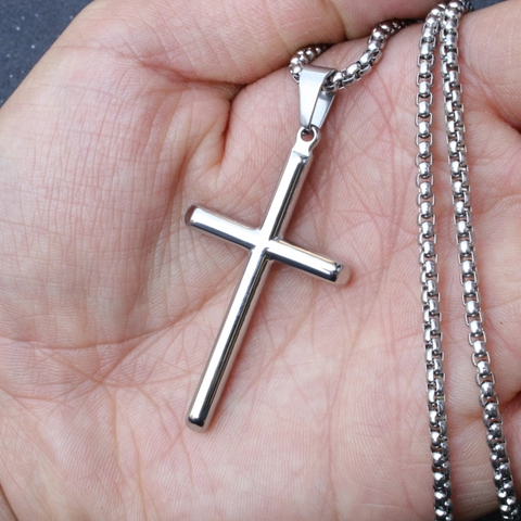 Minimalist Stainless Steel Chain Alloy Pendant Necklace Cross Animal Dragon Skull Goth Punk Jewelry For Men Women Daily Gift