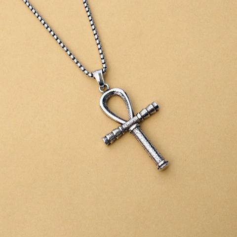 Collana Con Ciondolo In Acciaio Inossidabile Retro Croce In Lega Ascia Vichinga Hip Hop Street Style Gioielli Uomo Donna