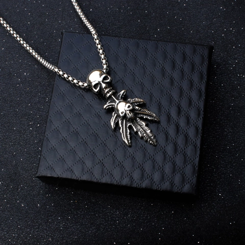 Stainless Steel Chain Alloy Pendant Necklace Gothic Punk Skull Dragon Lion Animal For Men Women Hip Hop Fashion Jewelry