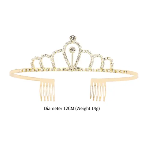 Elegante Cerchietto con Corona in Lega e Strass per Donna Ragazza Brillante Tiara di Cristallo con Pettini per Matrimonio Festa Performance Accessori Capelli