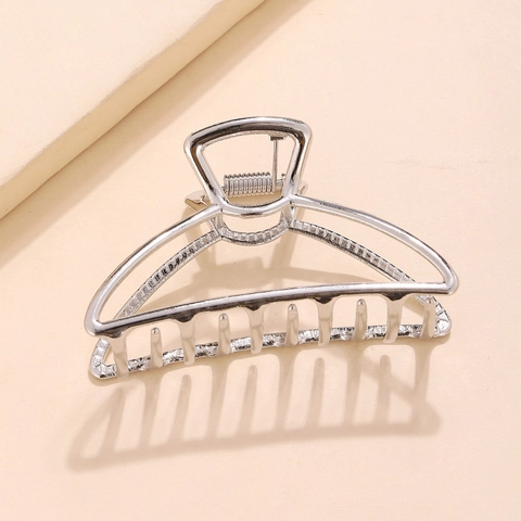 Elegante Minimalistische Legering Metalen Haarklauw Clip Grote Geometrische Holle Haarklem Styling Accessoire Voor Dames Dagelijks Gebruik