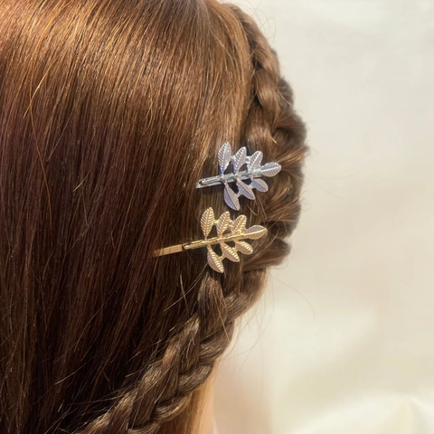 Elegante Ahornblatt Haarspange Ästhetische Metall Bobby Pin Gold Silber Galvanisierte Blattförmige Barrettes Für Damen Haarschmuck
