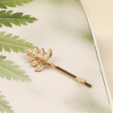 Elegante Ahornblatt Haarspange Ästhetische Metall Bobby Pin Gold Silber Galvanisierte Blattförmige Barrettes Für Damen Haarschmuck