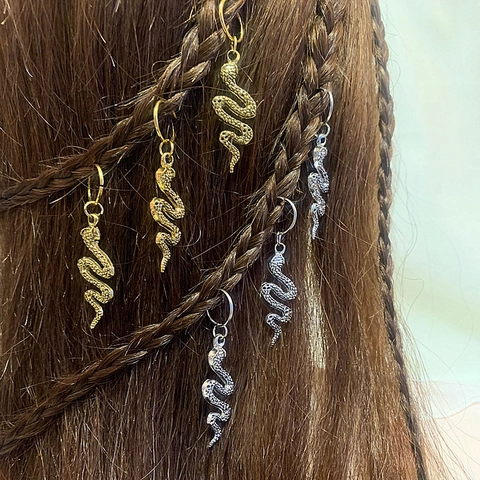 Schlange Haarklammern Legierung Spirale Flechten Ringe Ethnischen Stil Schmuck Für Frauen Party Haarschmuck Vintage Gold Silber