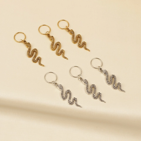 Schlange Haarklammern Legierung Spirale Flechten Ringe Ethnischen Stil Schmuck Für Frauen Party Haarschmuck Vintage Gold Silber