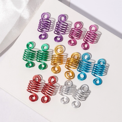 Metall Spiral Dreadlock Haarreifen Für Afrikanische Zöpfe Bunte Feder Haarspangen Mode Haarschmuck Für Damen Schmuck