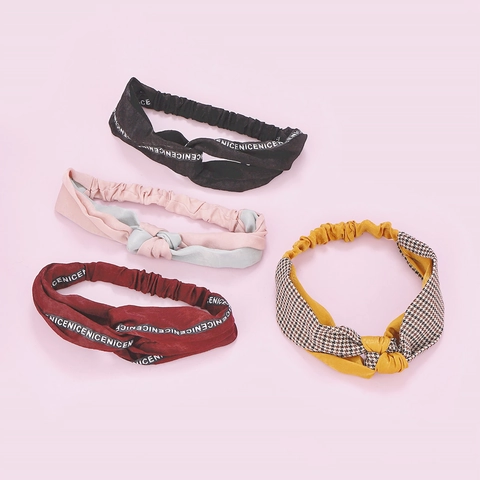 Koreaanse Mode Brede Haarband Vintage Satijnen Stof Gedraaide Knoop Elastische Haarband Voor Vrouwen Dagelijks Haaraccessoires