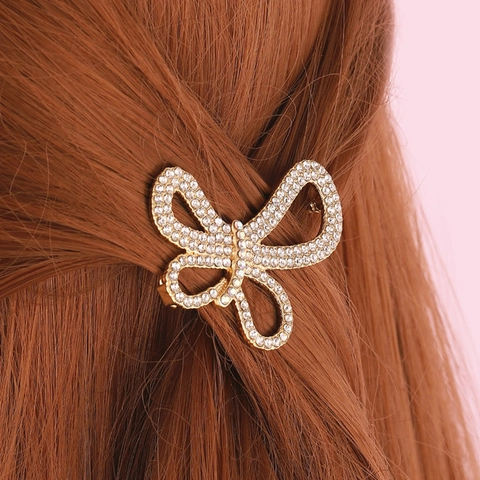 Pinces à Cheveux en Alliage de Strass Style Coréen Papillon Étoile Oreilles de Lapin Pinces Latérales Bijoux de Cheveux Femme