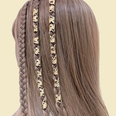 Vintage Metall Dreadlock Haarringe Gold Silber Hohle Dekorative Manschetten Für Flechtfrisuren Damen Haarstyling Zubehör