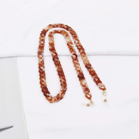 Acrylic Leopard Print Eyeglass Chain Women Fashion Marble Texture Mask Lanyard Anti-Lost Sunglasses Holder Neck Strap Accessories