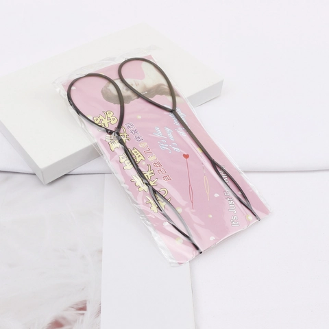Outil de Coiffage Professionnel Topsytail en Plastique pour le Tressage de Chignon Outil de Conception de Cheveux DIY Simple Noir