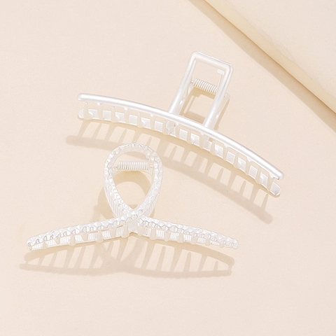 Grande Molletta per Capelli in Metallo per Donna Opaca Oro Argento Clip Squalo Geometrica Fermaglio per Capelli Accessori Antiscivolo