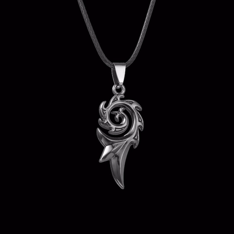 Gothic Tribal Spiral Anhänger Halskette Punk Streetwear Legierung Edelstahlkette Lederkordel Für Damen Herren Mode Schmuck