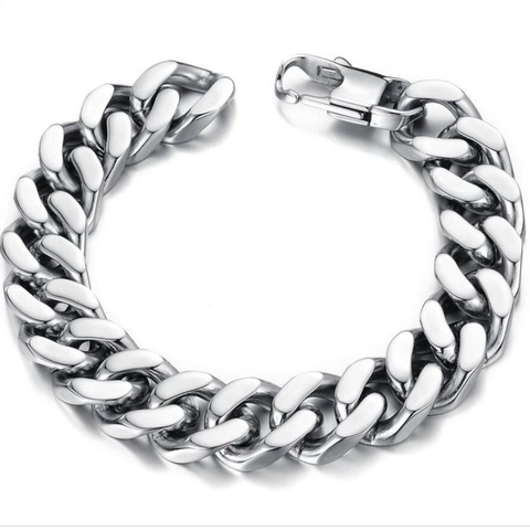 Unisex Roestvrij Staal Cubaanse Schakel Armband En Ketting Hoogglans Gepolijst Zilveren Ketting Voor Heren Dames Hip Hop Sieraden