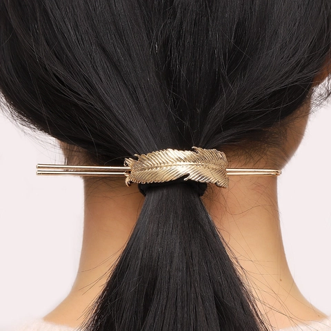 Bastoncino per Capelli Vintage con Foglia Curva Traforata in Lega Opaca per Donna Matrimonio Festa Accessori Creativi per Capelli