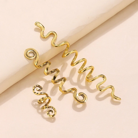Retro Celtic Spiral Alloy Hair Clips For Women Ethnic Style Spiral Braid Accessories Vintage Metal Hair Sticks Hair Jewelry
