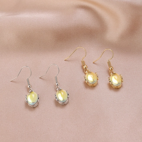 Mode Kleurrijke Kristallen Waterdruppel Hanger Oorbellen Verloop Rond Geometrische Oorsieraden Voor Vrouwen Elegant Cadeau