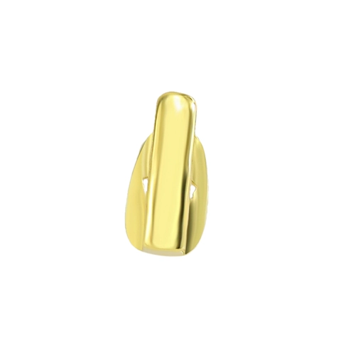 Hip Hop Einzelner Zahnschmuck Glatt Gold Silber Plattiert Kupfer Zahn Accessoire Für Rap Party Unisex Dekorativer Körperschmuck