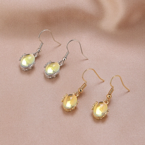 Mode Kleurrijke Kristallen Waterdruppel Hanger Oorbellen Verloop Rond Geometrische Oorsieraden Voor Vrouwen Elegant Cadeau