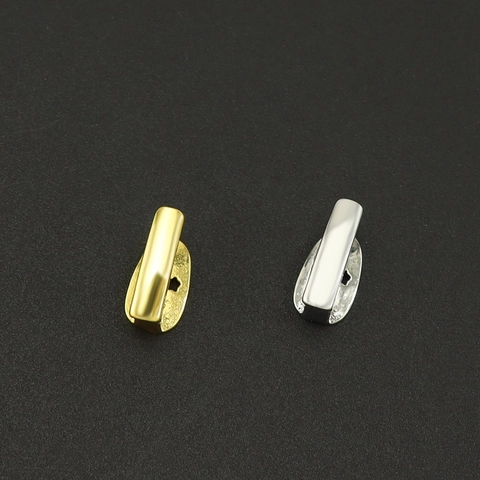 Hip Hop Einzelner Zahnschmuck Glatt Gold Silber Plattiert Kupfer Zahn Accessoire Für Rap Party Unisex Dekorativer Körperschmuck