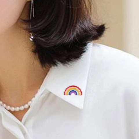 Süße Regenbogen Emaille Brosche Pin Bunte Legierung Tropföl Revers Pin Abzeichen Für Rucksack Kleidung Dekor Unisex Schmuck Geschenk