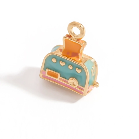 DIY Jewelry Making Charms Enamel Drip Oil Animal Food Butterfly Stainless Steel Pendants For Bracelet Necklace Accessories
