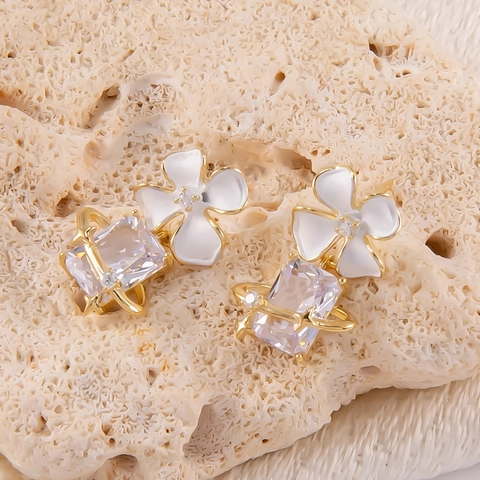 925 Sterlingsilber Ohrstecker Für Damen Blumen Schmetterling Schneeflocke Herz Muschel Strass Künstliche Perle Ohrringe