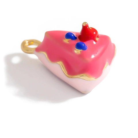 DIY Cartoon Enamel Alloy Pendants Cute Cake Dessert Dachshund Unicorn Drink Cup Shape Macaron Color Jewelry Making Charms