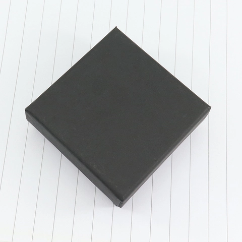 Cajas de Regalo para Joyas Cuadradas Negras para Collares Pulseras Caja de Papel de Cartón Con Tapa y Base Patrón de Rombos
