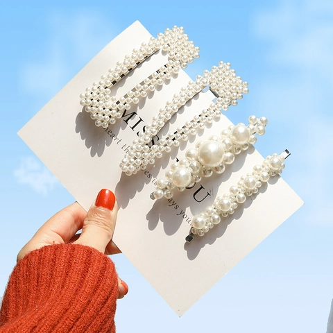 Eleganti Forcine Per Capelli Con Künstliche Perle Lega Imitazione Perla Artificial Strass Stella Farfalla Nota Musicale Fermagli Per Capelli Stile Vintage Donna
