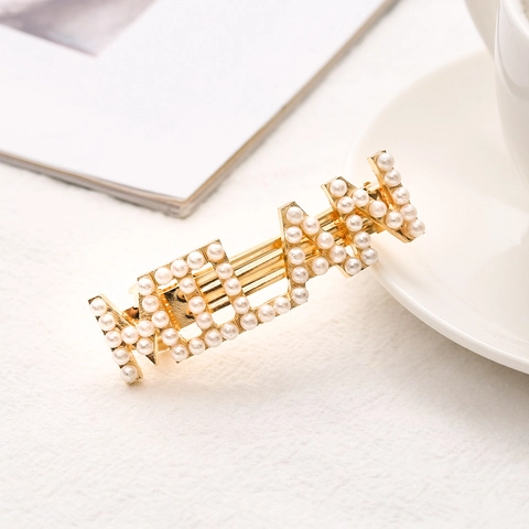 Fermagli per Capelli in Lega di Künstliche Perle a Lettera Oro Stella Farfalla Strass Forcine Eleganti Accessori per Capelli Donna Festa