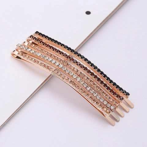 Fashion Alloy Rhinestone Hair Clip Set For Women Shiny Artificial Pearl Bobby Pin Star Butterfly Geometric Hair Accessories