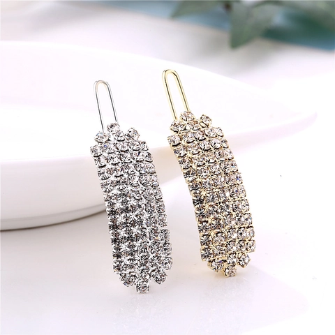 Elegant Alloy Rhinestone Bow Hair Clips For Women Gold Silver Plated Butterfly Star Music Note Hair Styling Accessories
