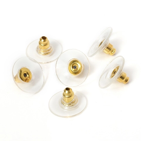Farfalline per Orecchini in Plastica Trasparente Anima in Lega Galvanizzata Oro Argento Tappi a Farfalla per Creazione Gioielli