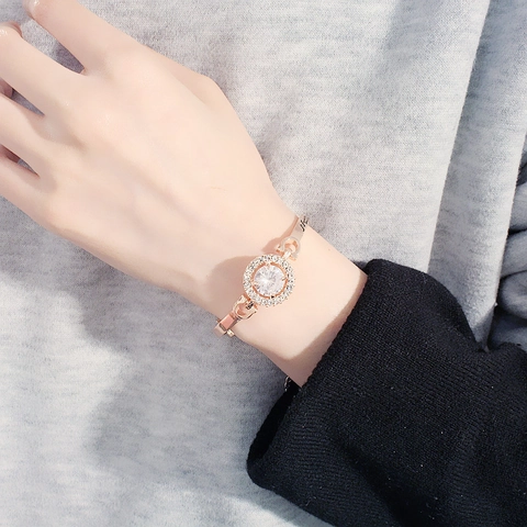 Elegantes Legierung Zirkonia Halo Armband Roségold Silber Verstellbare Verlängerungskette Armreif Für Damen Party Schmuck