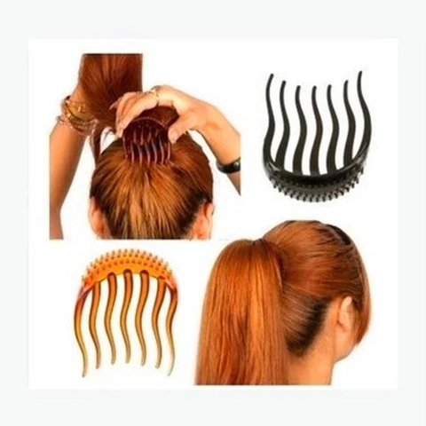 Korean Style Hair Volume Bump Tool Wavy Plastic Insert Comb Ponytail Support Padded Styling Accessory For Women Hair Ornament