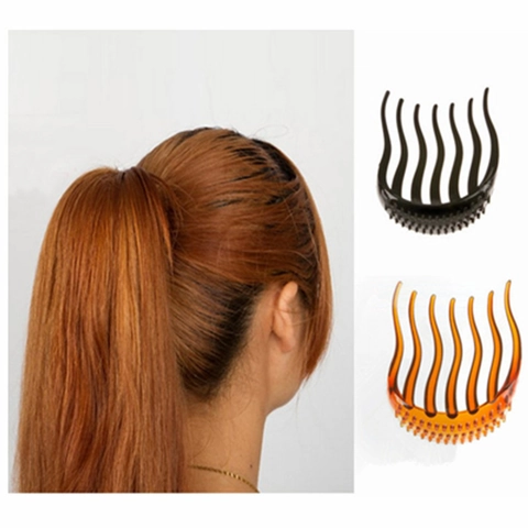 Korean Style Hair Volume Bump Tool Wavy Plastic Insert Comb Ponytail Support Padded Styling Accessory For Women Hair Ornament