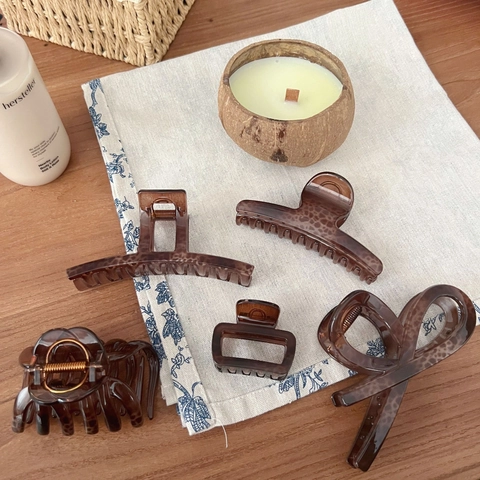 Pinza para el Pelo Vintage con Estampado de Leopardo Patrón de Carestía Pinza Grande Accesorios de Peinado para Mujer