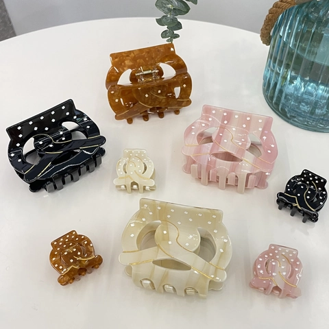 Acetaat Haarklem Vintage Broodvorm Haarspelden Minimalistisch Mat Haaraccessoires Voor Vrouwen Meisjes Haarstyling Tools