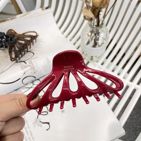 Elegante Pinza Per Capelli In Acetato Grande Fermaglio A Squalo Con Petalo Vuoto Per Capelli Folti Accessori Per Lo Styling Vintage Francese Per Donna