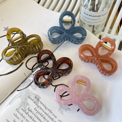 Minimalistische Schleife Haarklammer Elegante Harz Hai Clip Für Dickes Haar Damen Mode Einfacher Haarschmuck Für Den Täglichen Gebrauch Pendeln